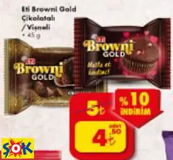 ETİ BROWNİ GOLD ÇİKOLATALI /VİŞNELİ 45 G ETİ BROWNİ GOLD ÇİKOLATALI /VİŞNELİ 45 G